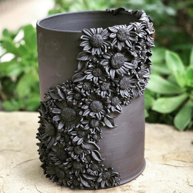 Cascading Sunflower Vase