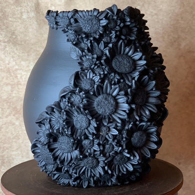 Cascading Sunflower Vase