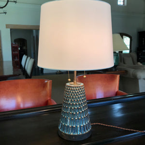 Tapered Carved Table Lamp