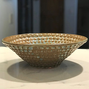Dimpled Stoneware Bowl